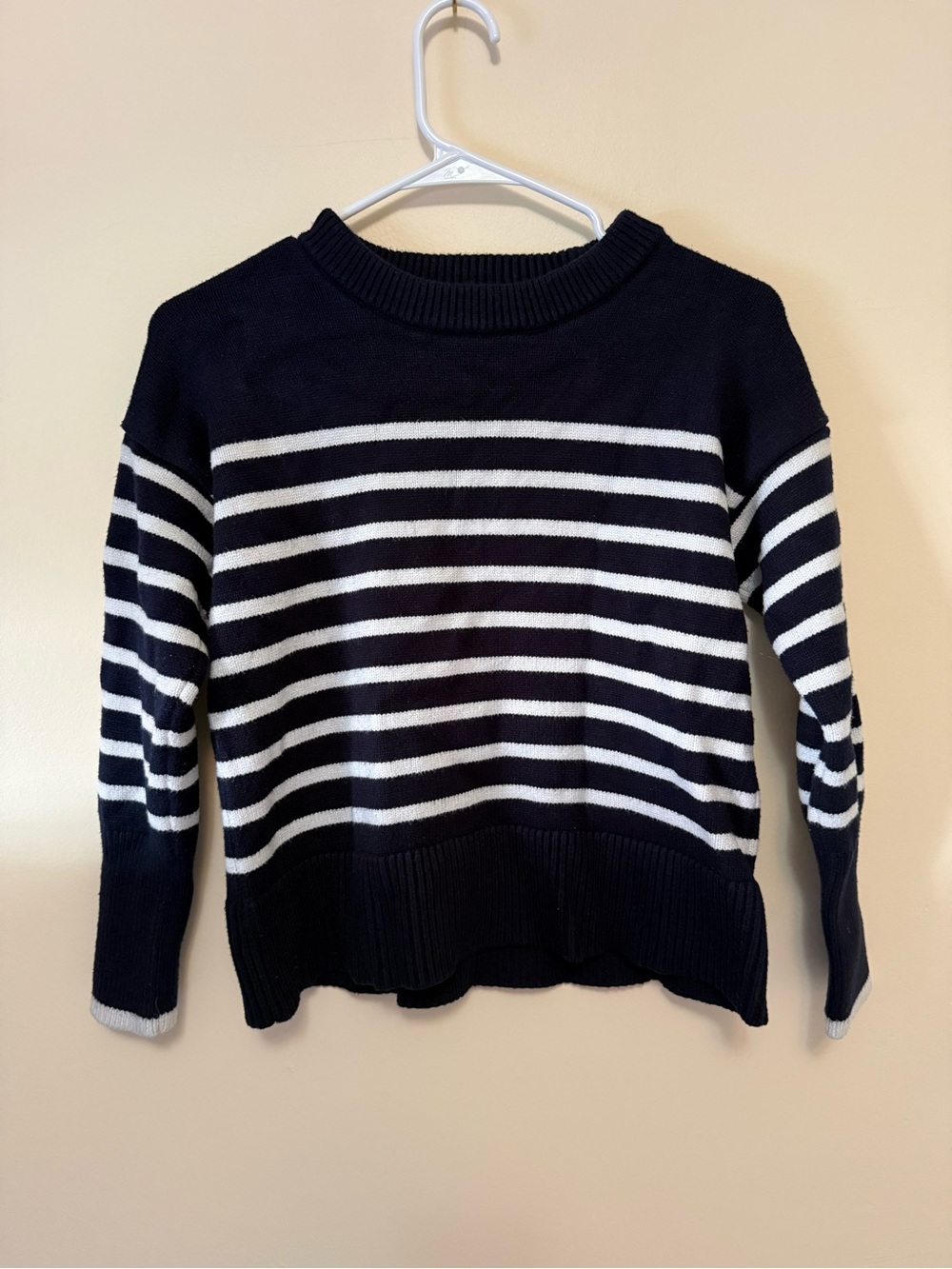 Philosophy Republic Clothing Navy White Striped Knit Sweater Size Small